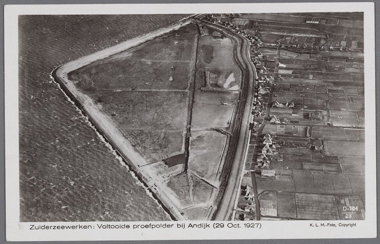 Drooggelegd Proefpolder Andijk 1927